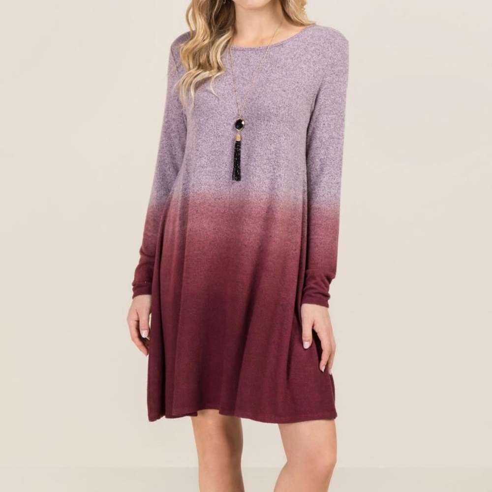 NWOT Francesca's Kyra Ombre Hacci Knit Dress